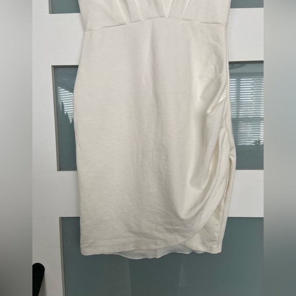 Lulu’s cocktail hour ivory wrap dress - Picture 5 of 8